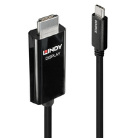 Lindy 43261 video átalakító kábel 1 M USB C-típus HDMI A-típus (Standard) Fekete