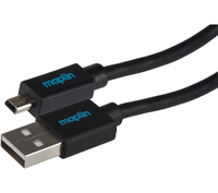 Maplin MAPCUS41 cable USB 3 m USB 2.0 USB A Micro-USB B Negro