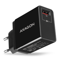 Axagon ACU-QC19 ładowarka do urządzeń przenośnych Telefon komórkowy, Power bank, Smartfon, Tablet, Uniwersalne Czarny Prąd przemienny Szybkie ładowanie Wewnętrzna