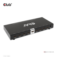 CLUB3D CSV-1383 rozgałęziacz telewizyjny HDMI 8x HDMI