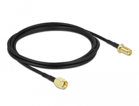 DeLOCK 90445 coax-kabel LMR100 2 m RP-SMA Zwart