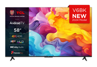 TCL 58V6BK TV 147.3 cm (58") 4K Ultra HD Smart TV Wi-Fi Titanium 270 cd/m²
