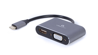 Cablexpert A-USB3C-HDMIVGA-01 Adaptador gráfico USB Gris