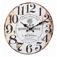 TFA-Dostmann Vintage Wand Quartz clock Rund Braun, Weiß