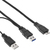 InLine USB 3.2 Gen.1 Y-Kabel, 2x A an Micro B, schwarz, 1m