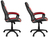 Tracer GAMEZONE GC33 Fotel dla gracza Wiaderko (kołyska) siedzisko Czarny, Czerwony