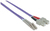 Intellinet Fiber Optic Patch Cable, OM4, LC/SC, 1m, Violet, Duplex, Multimode, 50/125 µm, LSZH, Fibre, Lifetime Warranty, Polybag