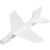 Creativ Company Flugzeug, L 11,5-12,5 cm, B 11-12 cm, Weiß, 3Stck.