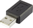 Renkforce RF-4274568 tussenstuk voor kabels USB Micro-B USB A Zwart