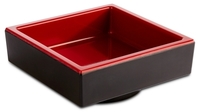 Bento Box -ASIA PLUS- 7,5 x 7,5 cm, H: 3 cm Melamin innen: rot, glänzend außen: