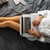 Relaxdays Laptopkissen, ergonomisches Knietablett für Laptop, Bett & Couch, für 11 Zoll Tablet, 6 x 44 x 32 cm, grau