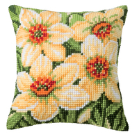 Cross Stitch Kit: Cushion: Daffodils