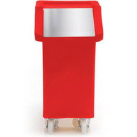 65 Litre Mobile Ingredients Trolley - Stainless Steel (R204C) - Red