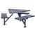 Forest Saver Tri-Table Picnic Table - Black - With Backrests