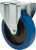 Produkt Bild von Bockrolle Stahl Oberplatte 160mm Rad Blau Elastic Gummi. Traglast 300Kg