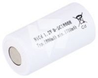 Mexcel Akku Sub-C 1,2V / 1800mAh D-SC1800H NS1800SCH Hochtemperatur