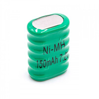 VHBW 6 / V150H NiMH-batterij, oplaadbare knoopcel, 7,2 V, 150 mAh