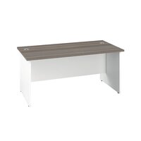 Jemini Rectangular Panel End Desk 1800x800mm Grey Oak/White KF804833