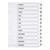 5 Star Office Index Jan-Dec Multipunched Divider Mylar-reinforced Strip Tabs 150gsm A4 White