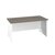 Jemini Rectangular Panel End Desk 1800x800mm Grey Oak/White KF804833