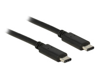 Kabel USB Type-C™ 2.0 Stecker an USB Type-C™ 2.0 Stecker 0,5 m schwarz, Delock® [83672]