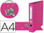 Archivador de Palanca Liderpapel A4 Documenta Forrado Pvc con Rado Lomo 52 mm Rosa Compresor Metalico