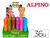 Barra maquillaje alpino fiesta face stick expositor de 36 unidades colores fantasia surtidos
