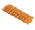 Buchsenleiste, 10-polig, RM 7.62 mm, gerade, orange, 1230230000
