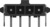 Stiftleiste, 4-polig, RM 3 mm, abgewinkelt, schwarz, 2-1445054-4