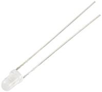 TRU COMPONENTS LED kivezetéssel Melegfehér Kerek 3 mm 1120 mcd 30 ° 12 mA 5 V