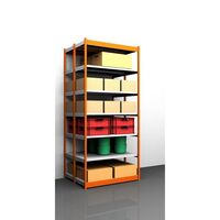 Stable boltless shelf unit, double sided