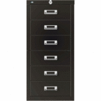 Schubladenschrank Eco für A4 HxBxT 59x28,2x41,2cm 6 Schübe schwarz