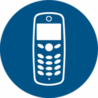 Sicherheitskennzeichnung - Handy benutzen erlaubt, Blau, 10 cm, Folie, Seton