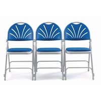 Comfort back folding chairs with upholstery - Set of 4
