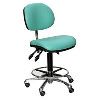 High, fully ergonomic industrial upholstered chair
