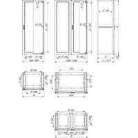 SFX 304L passendes Edelstahlgehäuse, H2000xB600xT500mm, Scotch Brite®-Oberfläche