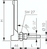Zeichnung: Maschinen-Glasthermometer, waagerechte Ausführung