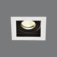 Einbau-Deckenleuchte SAN, 1-flammig, L x B: 10,0 x 10,0 cm, 1 x GU10 LED, 8W, IP20, IK06, weiß