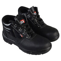 Scan JC-B917 4 D-Ring Chukka Black Safety Boots UK 10 EUR 44