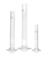 500ml Measuring cylinders DURAN® tall form class A blue graduations