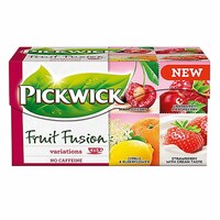 Gyümölcstea PICKWICK Fruit Fusion piros variációk cseresznye-áfonya-eper-citrus-bodza-krémes eper 20 filter/doboz