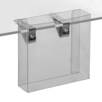 Leaflet Hanger / Leaflet Dispenser / Shelf Leaflet Holder to Clip On, transparent | for clipping on to 10-25 mm thick shelves