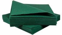 Green Disposable Napkins 40cm Linen Feel Luxury Airlaid Paper Pack of 50