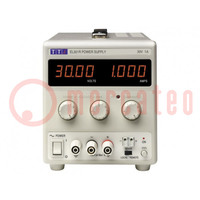 Power supply: laboratory; single-channel,linear; 0÷30VDC; 0÷1A