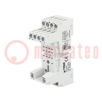 Socket; PIN: 14; 6A; 250VAC; for DIN rail mounting; -40÷70°C