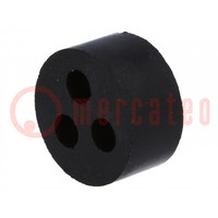 Inzetstuk voor kabelwartel; 4mm; M20; IP54; NBR-rubber; -40÷100°C