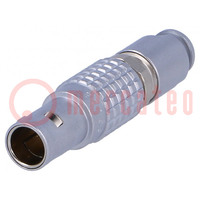Connector: circular; 0B; plug; male; PIN: 4; soldering; for cable; 7A