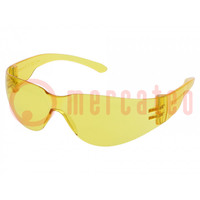 Veiligheidsbril; Lens: geel; Klasse: 1; Eigenschappen: UV400; 25g