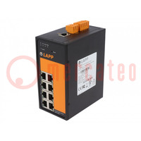 Switch Ethernet; ingérable; Nombre de ports: 8; 18÷30VDC; RJ45