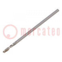 Drill bit; for metal; Ø: 1mm; L: 26mm; Working part len: 6mm